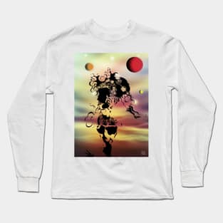 Silhouette. Pen drawing/ Digital Art. Long Sleeve T-Shirt